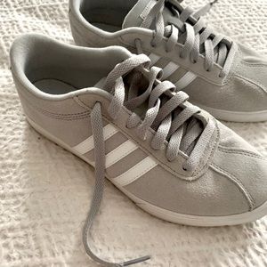 Adidas women’s grand court grey swede sneaker